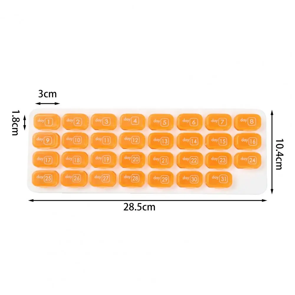 Pill Seal Box Compartment Tablets Storage Boxes Good Sealing Pillbox Dispenser 31-Grids Keyboard Pill Box Tablets Splitter Case