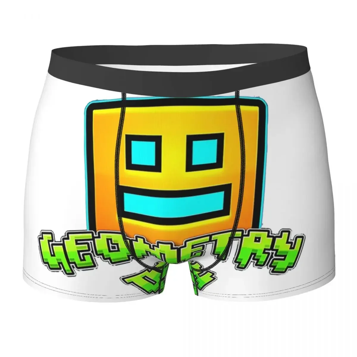 Boxer Underpants Shorts Video Game Geometry Dash (6) Panties Men Breathable Underwear for Homme Man Boyfriend Gift