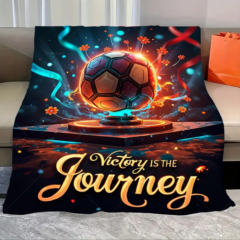 

Фланелевое одеяло, 1 шт., футбольное одеяло «Victory Journey» — яркий спортивный дизайн для игровой ночи»