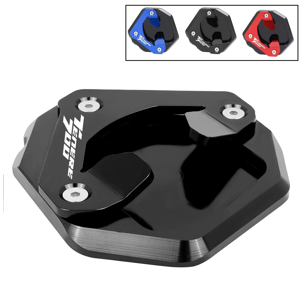 Motocykl CNC Kickstand rozszerzenie płyta stóp stojak boczny powiększ pad dla YAMAHA TENERE 700 tiere700 XTZ 700 XTZ700 2019-2023