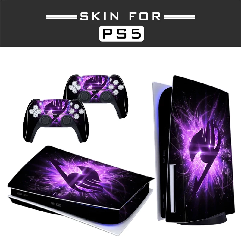 Cool Patterns PS5 Standard Disc Edition Skin Sticker Decal Cover for PlayStation 5 Console Controller PS5 Protection Shell Case