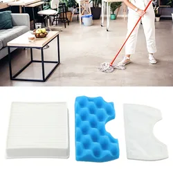 1 Set Blue Sponge Filter + 1 Set Dust Hepa Filter For Samsung DJ63-00669A SC43-47 SC4520 SC4740 VC-9625 VC-BM620 Vacuum Cleaner