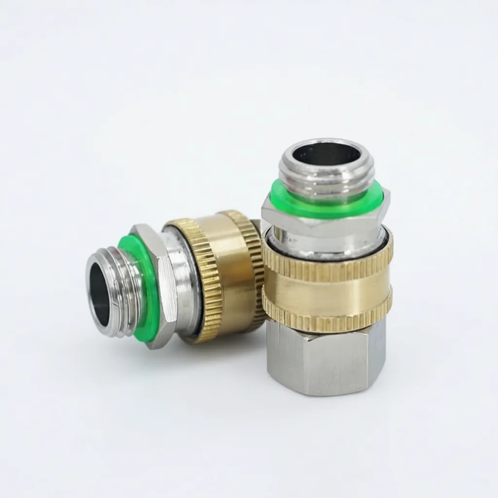 Heavy Duty Stainless Steel Quick Connect Fitting For Pesticide Sprayer Irrigation Hose Anti Winding Straight Plug Link