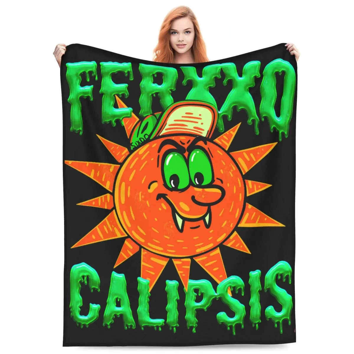 Ferxxo Ferxxocalypse 2024 Tour Blanket Fleece Sofa Rapper Hip Hop Throw Blankets Cozy Lightweight for Bedroom Bedspread