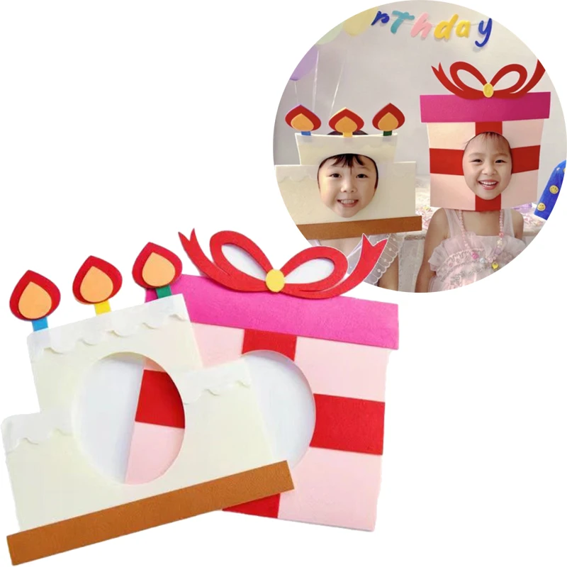 Birthday Party Supplies Funny Hat Ins Felt Birthday Hats photography props Party Cap with Rope Kids Party Cap Party Photo Props