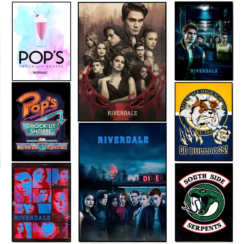 Póster de Anime Gritty Teen Drama R-Riverdale, pegatina de pared impermeable HD, decoración para sala de estar, regalo