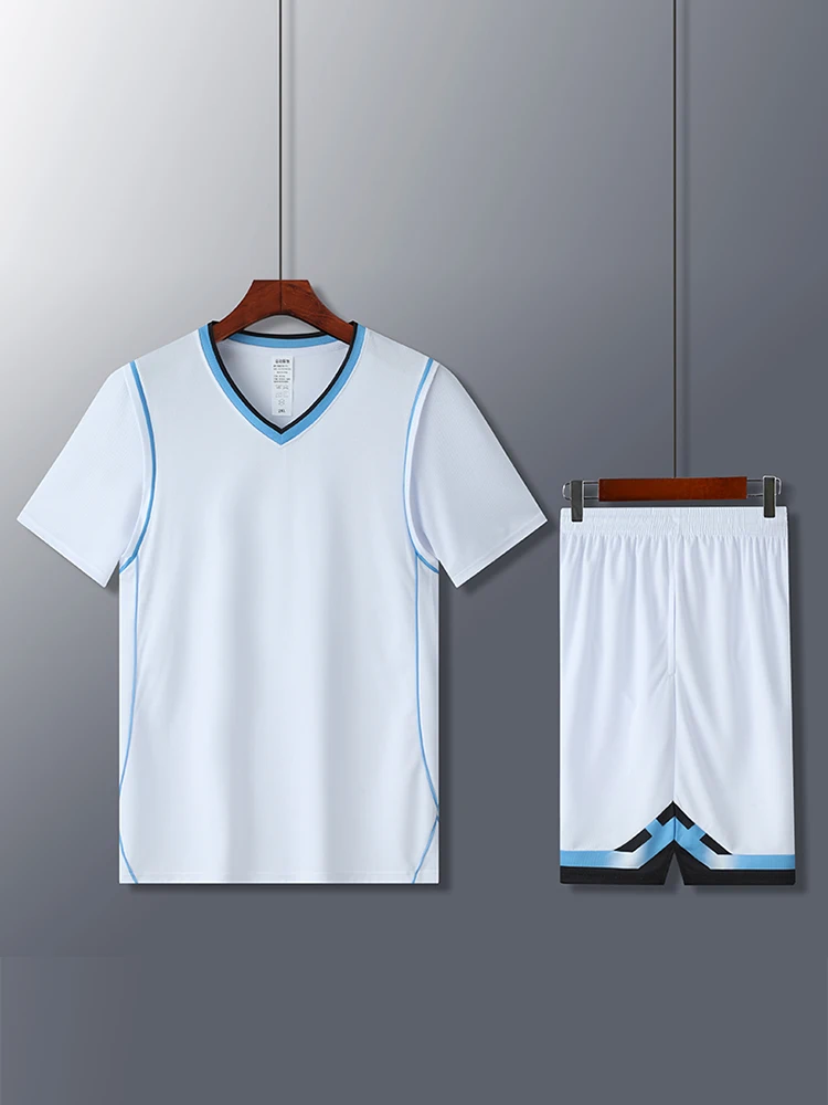 

Мужской спортивный костюм для баскетбола, повседневный, для отдыха, быстросохнущий, дышащий, летний, комплект из двух предметов