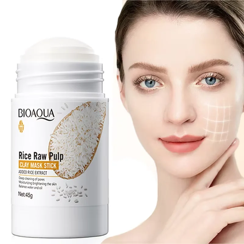 

1/3/5/10pcs White Rice Facial Masks Stick Moisturizing Remove Blackhead Whitening Anti-aging Face Mask Mud Clay Masks Skin Care