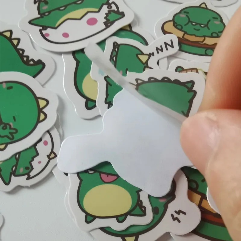 40pcs Kawaii green dinosaur Decorative cartoon animals Stickers Scrapbooking Label Diary Album Stationery Art Journal Planner