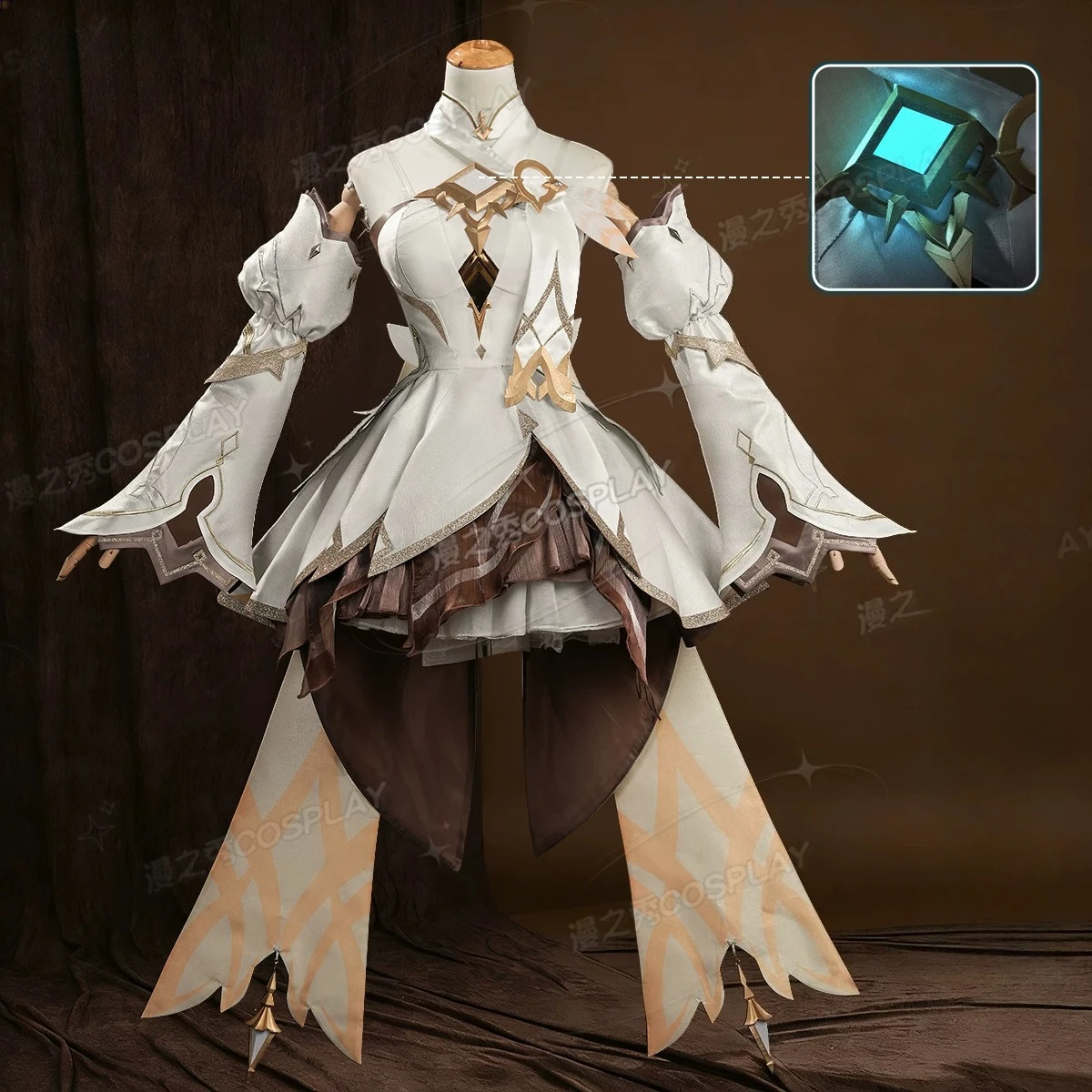 Disfraz de Cosplay de Genshin Impact Lumine, Recriación del Trono del Cielo y la Tierra, Conjunto Completo, Traje de Viajera Femenina