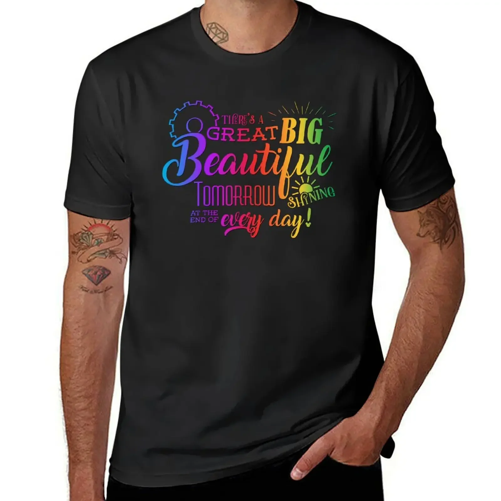 Great Big Beautiful Tomorrow - rainbow edition, Carousel of Progess Tomorrowland design T-Shirt