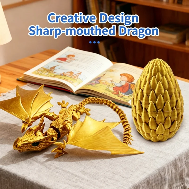 

Sharp nosed Flying Dragon Egg Dragon Scale Set Joint Removable Desktop Ornament Suitable as a Gift for Children
