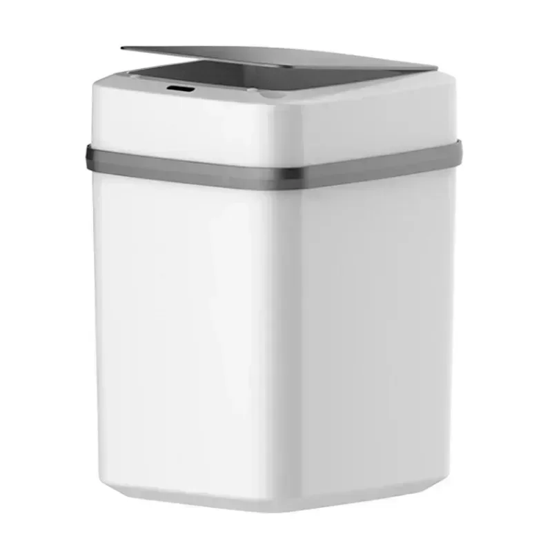 Intelligent Household Waste Bin with Lid for Toilet Living Room Creative Bathroom Automatic Induction Waste Bin