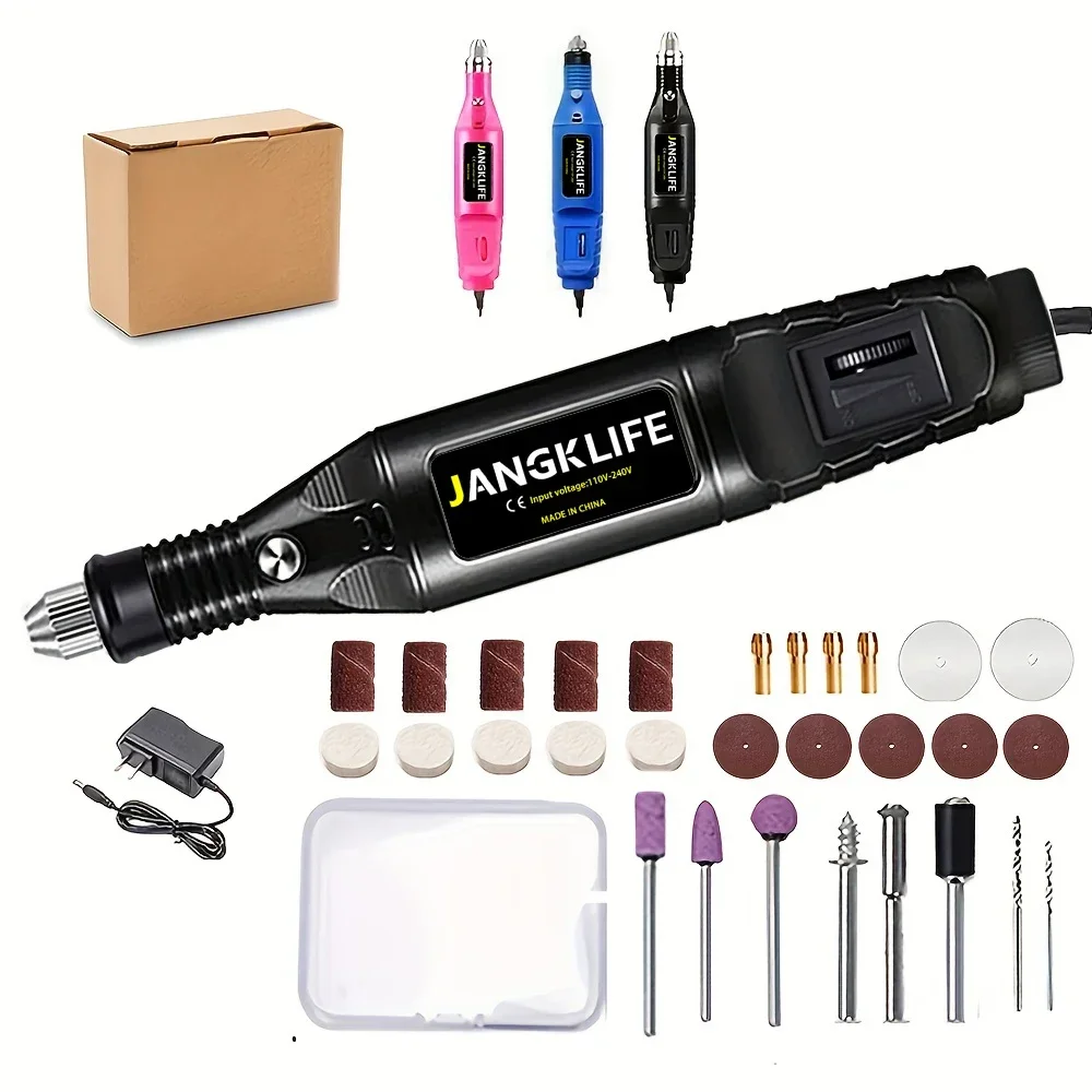 

12V Mini Drill Electric Carving Pen Variable Speed Rotary Tools Kit Engraver for Grinding Polishing