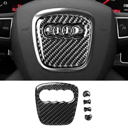 Car Steering Wheel Ring Trim Carbon Fiber Sticker Cover Decoration Auto Accessories For Audi A4 B8 8K A6 C6 4F Q5 8R Q7 4L A3 8V