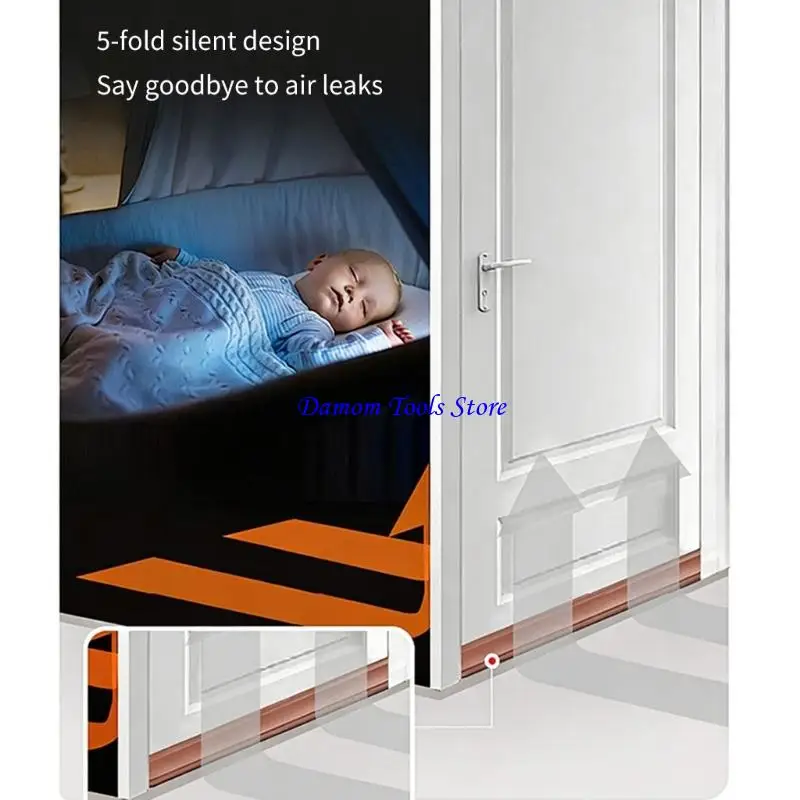 57BE Door Draft Stopper Under Door Draft Noise Blocker Soundproof Seal Strips