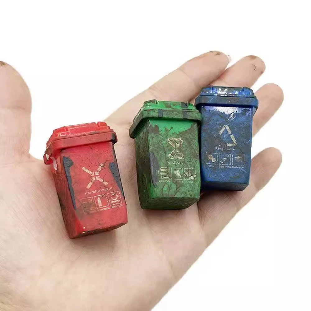模型鉄道用ミニチュアゴミ箱5個/袋 カスタム風化ジオラマアクセサリーアイテム ミニチュアゴミ箱セット