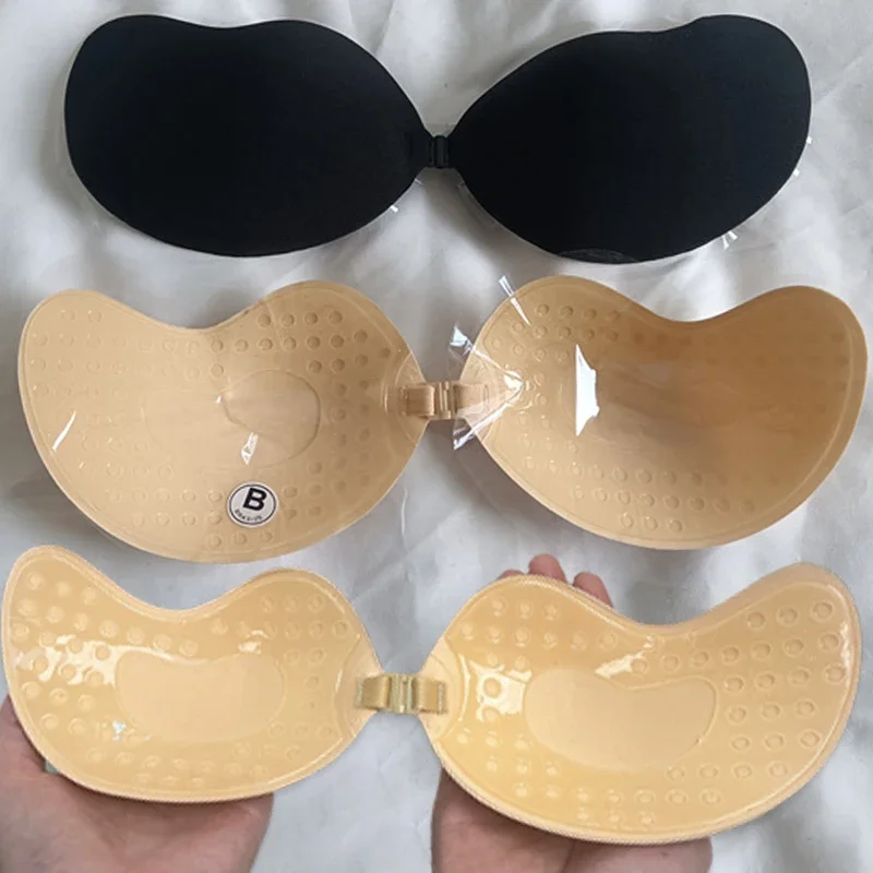 Soutien-gorge adhésif invisible sans bretelles, soutien-gorge push-up sans bretelles, lingerie féminine, cache-tétons en silicone sans couture, bralette, sous-vêtements