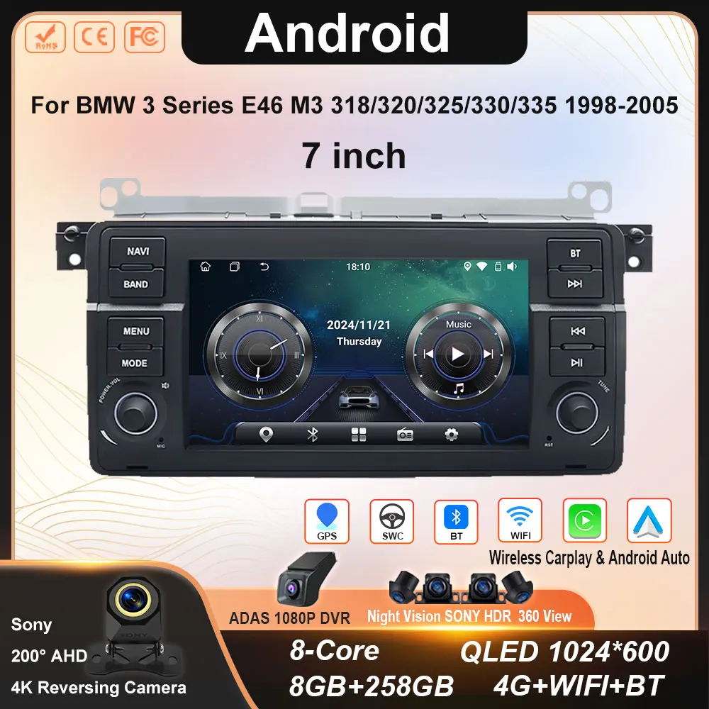 ΠΠ²ΡΠΎΠΌΠΎΠ±ΠΈΠ»ΡΠ½ΡΠΉ ΡΠ°Π΄ΠΈΠΎΠΏΡΠΈΠ΅ΠΌΠ½ΠΈΠΊ Android 14, ΠΌΡΠ»ΡΡΠΈΠΌΠ΅Π΄ΠΈΠΉΠ½Π°Ρ ΡΡΠ΅ΡΠ΅ΠΎΡΠΈΡΡΠ΅ΠΌΠ° Π΄Π»Ρ BMW 3 ΡΠ΅ΡΠΈΠΈ E46 M3 318/320/325/330/335 1998-2005 GPS CarPlay, Π°Π²ΡΠΎΡΠ°Π΄ΠΈΠΎ Π±Π΅Π· 2Din 2Din ΠΠ²ΡΠΎΠΌΠΎΠ±ΠΈΠ»ΡΠ½ΡΠΉ ΡΠ°Π΄ΠΈΠΎΠΏΡΠΈΠ΅ΠΌΠ½ΠΈΠΊ Android 14, ΠΌΡΠ»ΡΡΠΈΠΌΠ΅Π΄ΠΈΠΉΠ½Π°Ρ ΡΡΠ΅ΡΠ΅ΠΎΡΠΈΡΡΠ΅ΠΌΠ° Π΄Π»Ρ BMW 3 ΡΠ΅ΡΠΈΠΈ E46 M3 318/320/325/330/335 1998-2005 GPS CarPlay, Π°Π²ΡΠΎΡΠ°Π΄ΠΈΠΎ Π±Π΅Π· 2Din 2Din