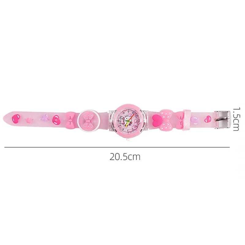 Miniso Anime dibujos animados Sanrio Hello Kitty Melody Kuromi Cinnamoroll reloj de cuarzo luminoso niñas estudiante reloj de pulsera deportivo brillante