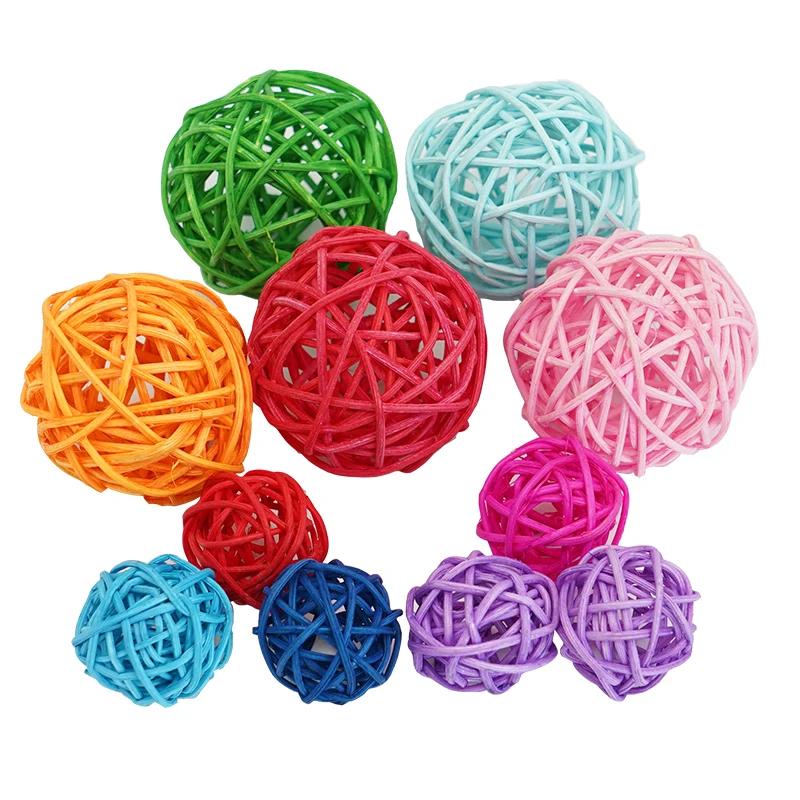 Pet Bird Toys Chewing Toys Bird Rattan Ball Toy For Parrot Budgie Parakeet Cockatiel Chewing Playing Toys Parrot Cages Toys 5pcs, image 5