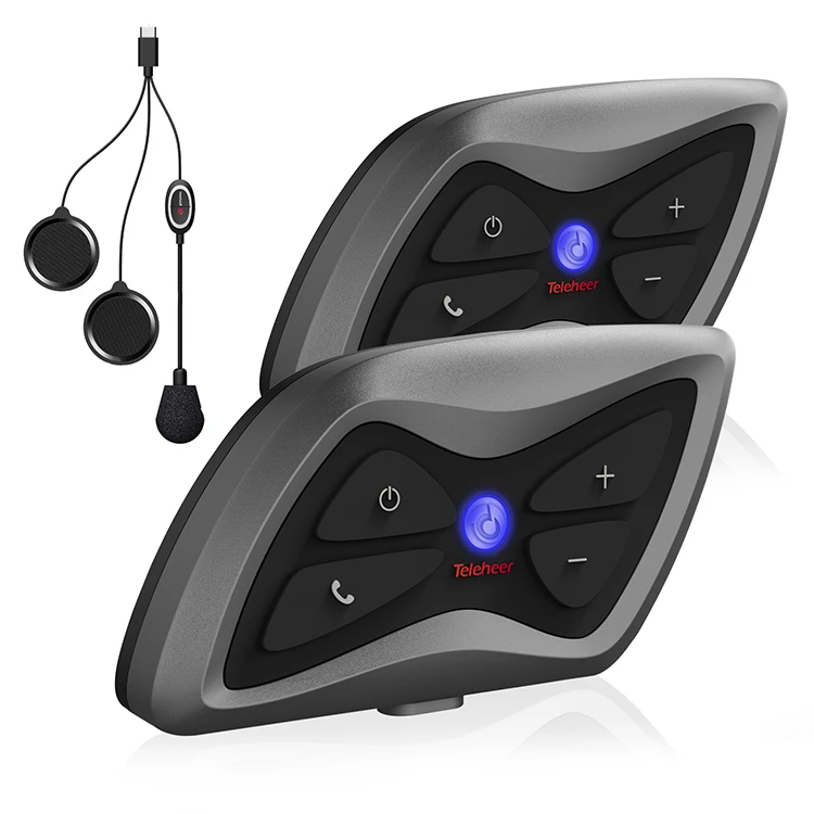 Wireless Waterproof Noise Cancelling Intercom Motorcycle Helmet Headset