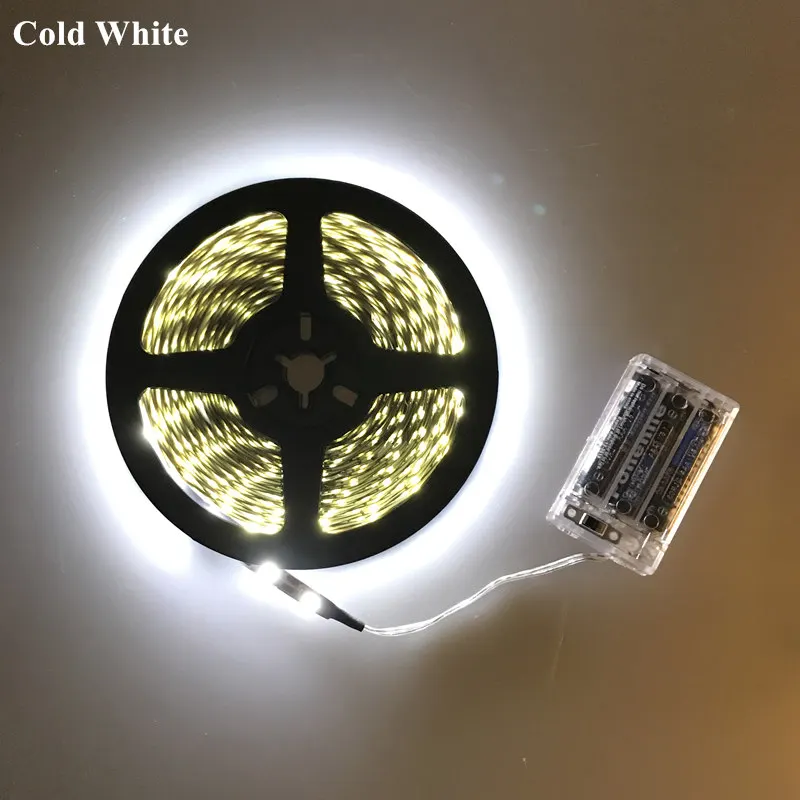 

5V 2835 60led/m LED Strip Light 3AAA Battery Power Flexible LED Ribbon Waterproof LED Tape for Decoration 1m 2m 3m 4m 5m