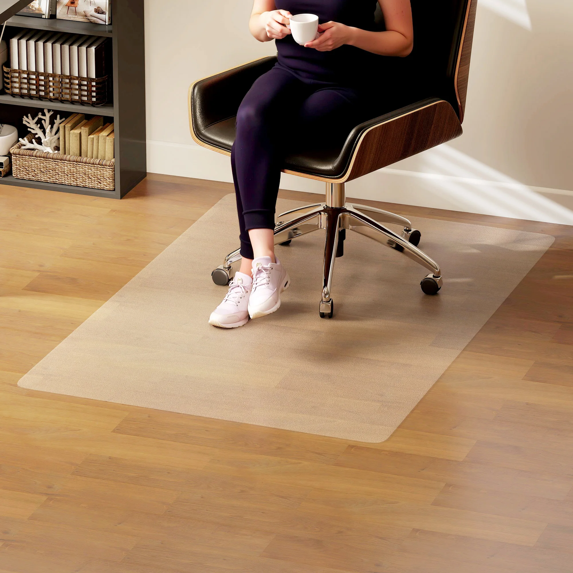 Homcom – tapis de protection de sol, 100x150 cm, pour chaise de bureau, pour bureaux et maison, Transparent