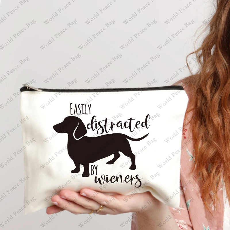 1pc Dachshund gifts,Dachshund Makeup Bag,Dachshund Gifts for Women,Dachshunds Cosmetic Makeup Bag,Wiener Dog Gifts