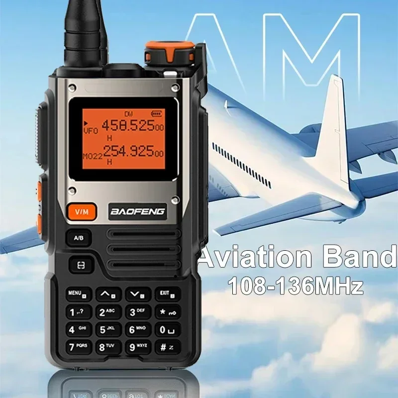 Baofeng Official Store UV-K61 Walkie Talkie Air Band Radio USB-C Charge UHF VHF DTMF FM NOAA Wireless Frequency Two Way Radio