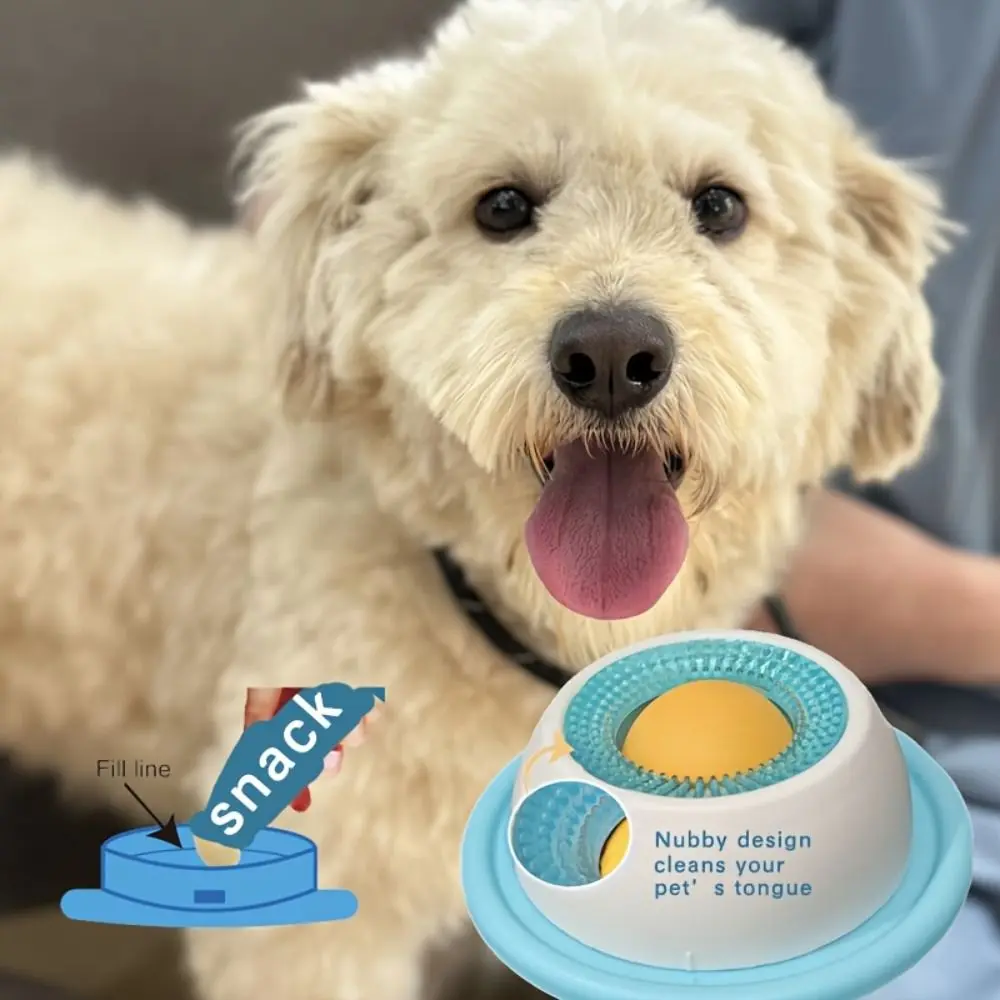 Funny Interactive Pet Lick Toys Promotes Dental Health Self-Soothing Snack Bowl Training Yogurt Licking Plate For Dogs Cats