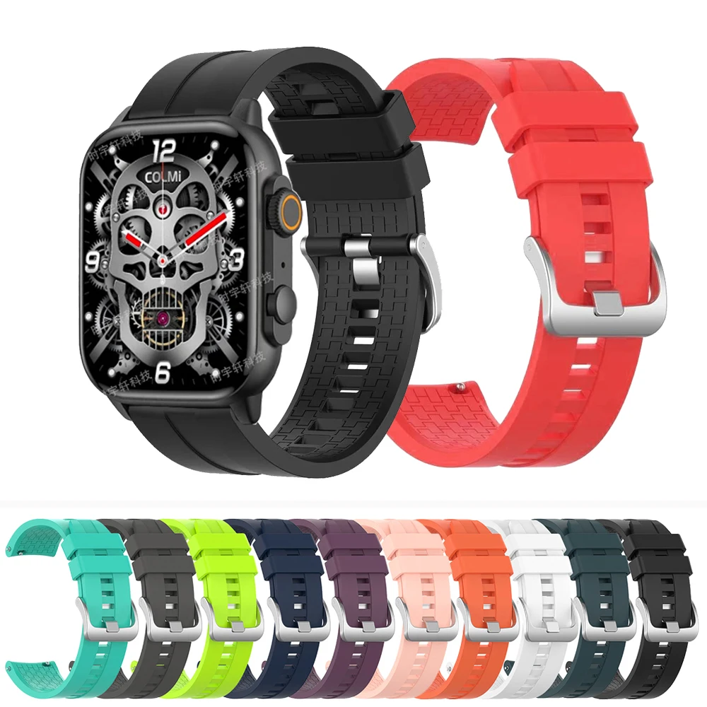 22mm Silicone Strap For COLMI C81 Smart Watch Band Sport Bracelet For COLMI P71 P68 P60/M42 M41/P15 Watchband Correas reloj