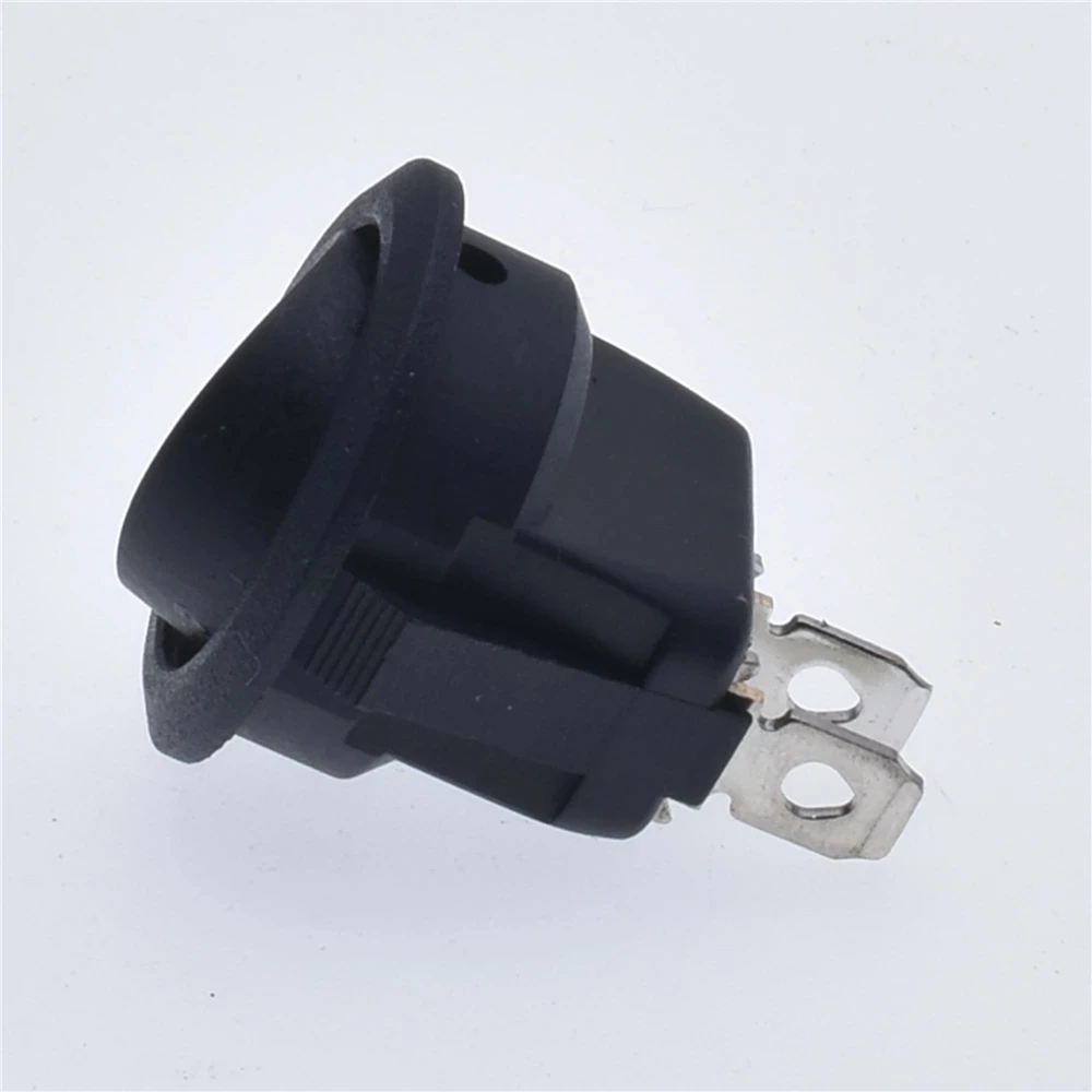 10PCS/lot KCD1 2PIN Diameter23MM Small Round DPDT Black Push Button Rocker SwitchON-ON Boat Power Hot Sale Rocker Switch 6A/250V