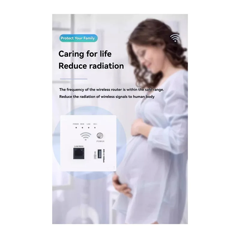 2025 الاتجاه 300Mbps 2.4Ghz موزع إنترنت واي فاي مقبس واي فاي لاسلكي RJ45 AP التتابع الذكية USB لوحة مقابس جزءا لا يتجزأ من جدار موزع إنترنت واي فاي C #3