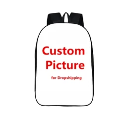 Custom Kids School Backpack Personalized Image School Bags Customized Boys Girls Bookbag for Elementary Students, 16 Inches