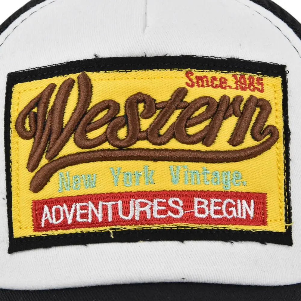 قبعة بيسبول مطرزة من Westerns قبعة بواقٍ من القماش المطرز الشبكي
