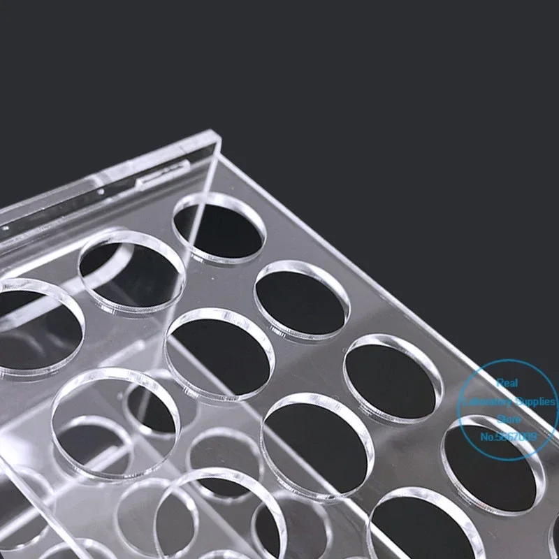 1pcs Clear Organic glass Test Tube Rack Hole Size 13/16/19/21/26/31mm PMMA Test Tubing Holder For School Lab