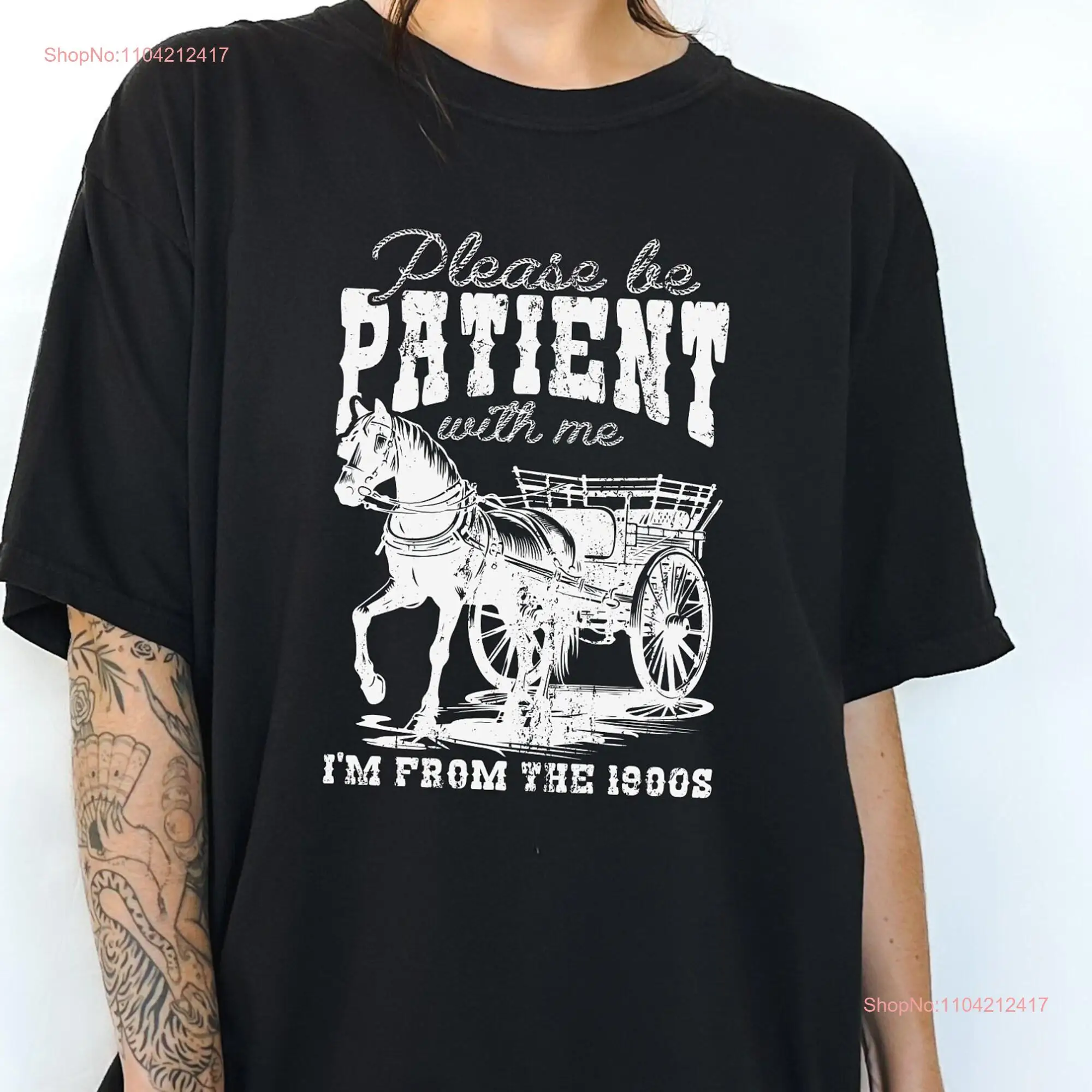 Funny Comfort Colors T Shirt Please Be Patient With Me I'm From The 1900s Millennials long or short sleeves