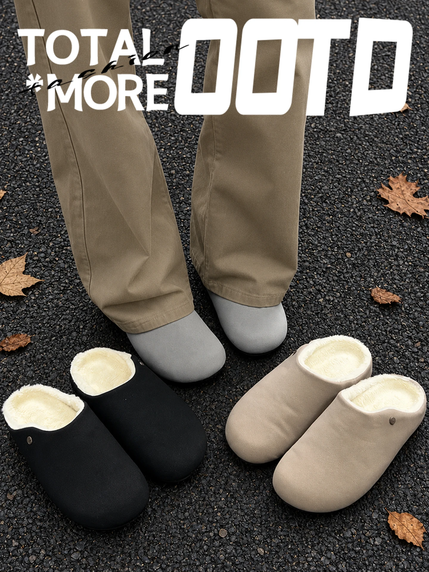 rcsq-winter-fleece-lined-mules-slip-on-half-slip-versatile-commuting-lazy-person's-slippers-buckle-comfortable-casual-shoes
