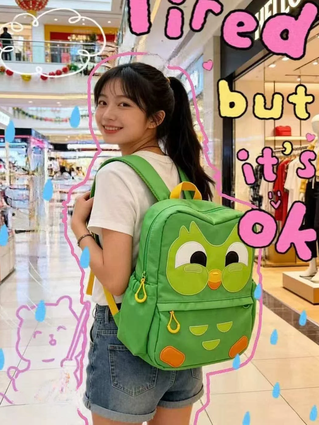 Cute Cartoon Large Capacity Backpack New Travel Outing Student Backpack Youth Zipper Closure Unisex Backpack for Spring 2026