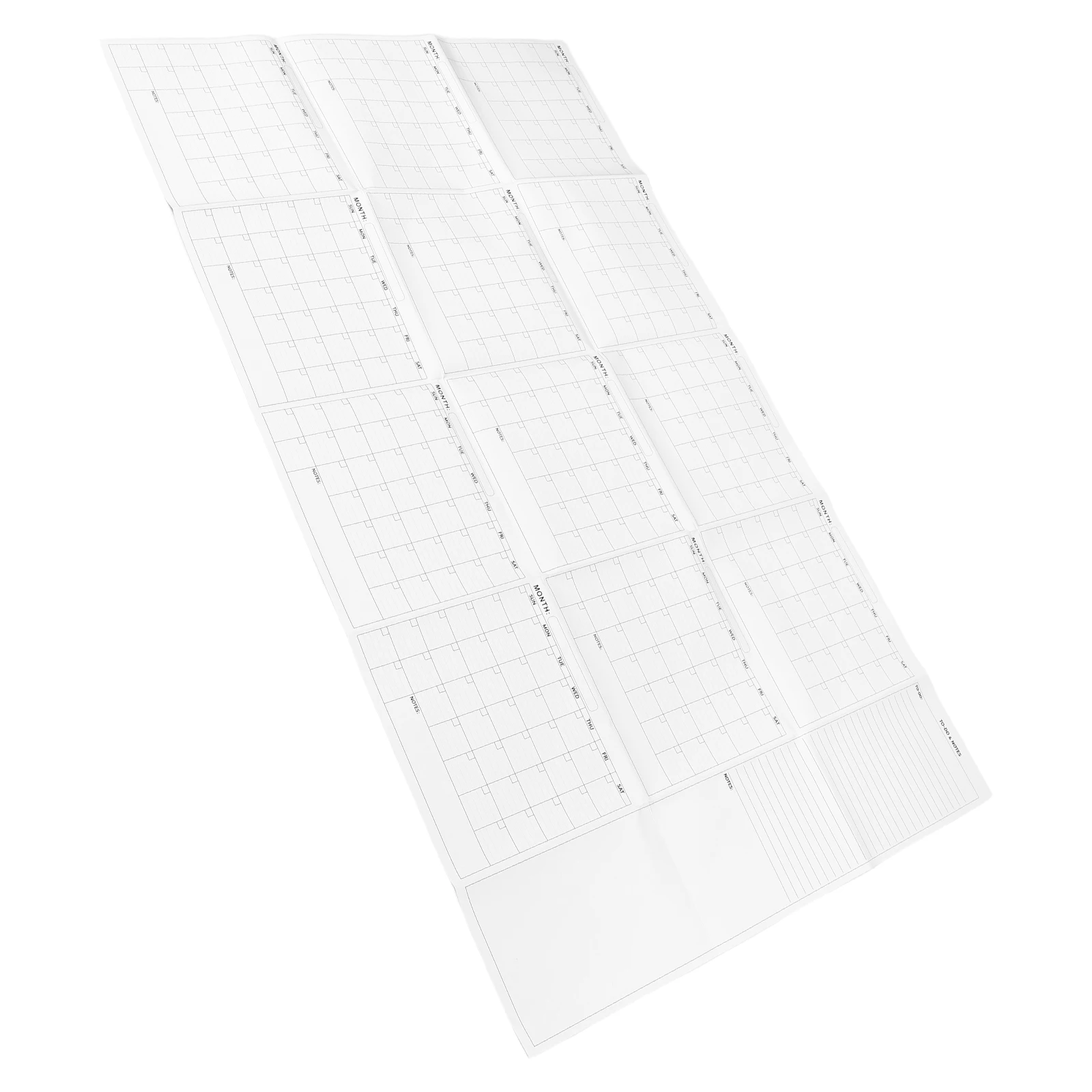 Calendrier effaçable Extra Large, mur géant, tableau effaçable à sec mensuel pour le stratification