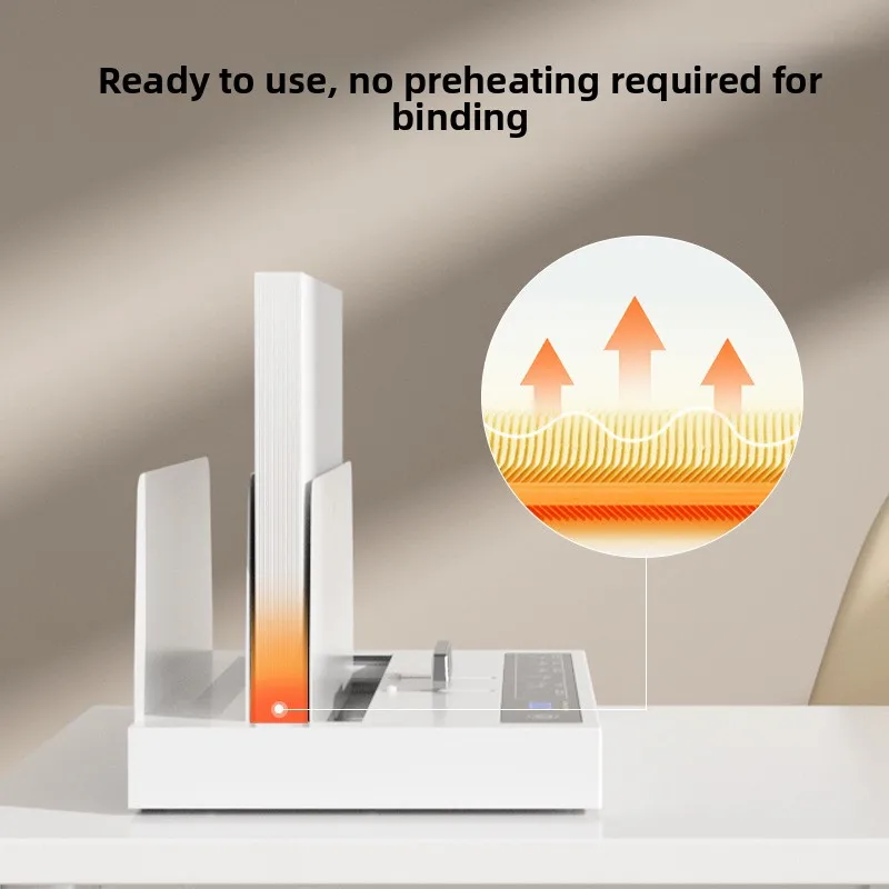 Automatic Hot Melt Glue Binding Machine Small Wireless Thermal Binder for Documents Contracts Tenders Envelopes
