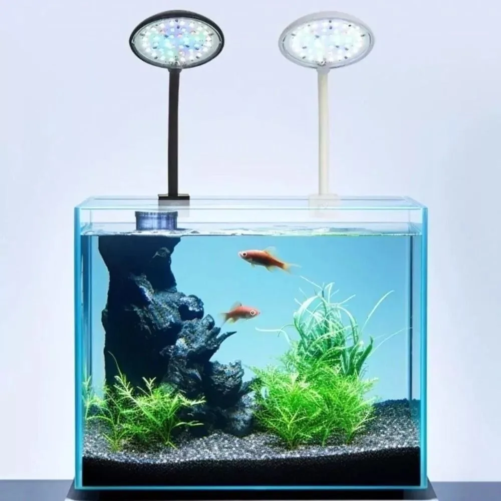 Mini 5/7W LED Fish Tank Clip Lamp 360-Degree Rotation Aquarium Plant Light Living Room