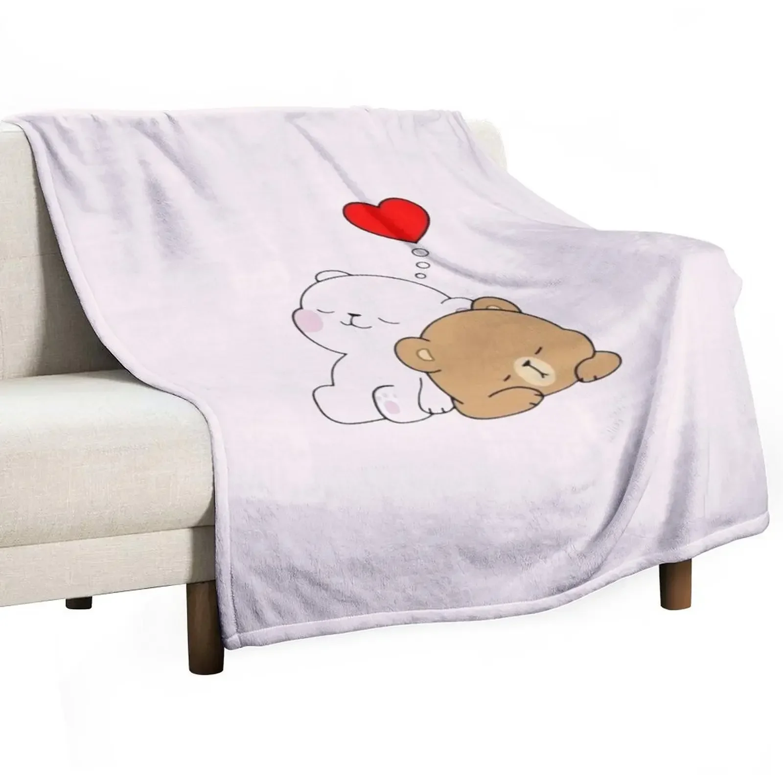 

cute cartoon bears Throw Blanket Decorative Throw For Decorative Sofa Custom Decorative Beds Blankets
