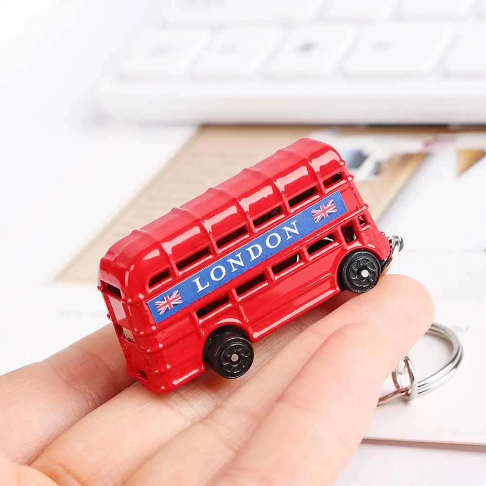 Souvenir Pendant Mail Box London Bus Red&Blue Telephone booth Fashion Accessories Jewelry Key Chain Key Ring