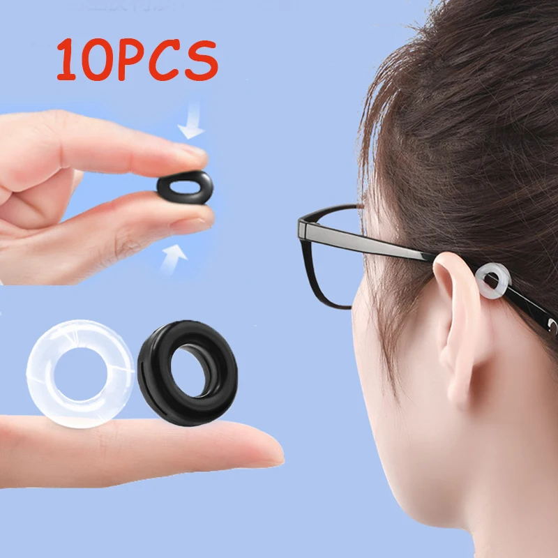 Anti-slip Silicone Ear Grip Glasses Anti-slip Fixed Rings Ear Hook Stopper Bracket Fastener Accessories Eyewear Holder