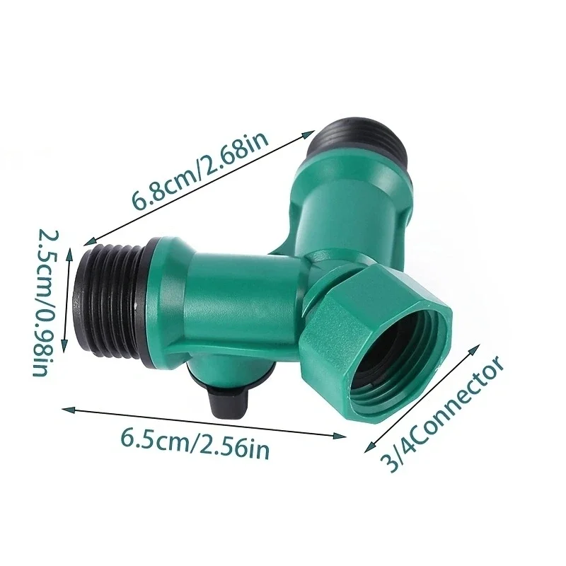 1 3/4 Inch Garden Hose Distributor Y-Shaped Watering Connector Distributor, Compatible With Indoor And Outdoor Faucets
