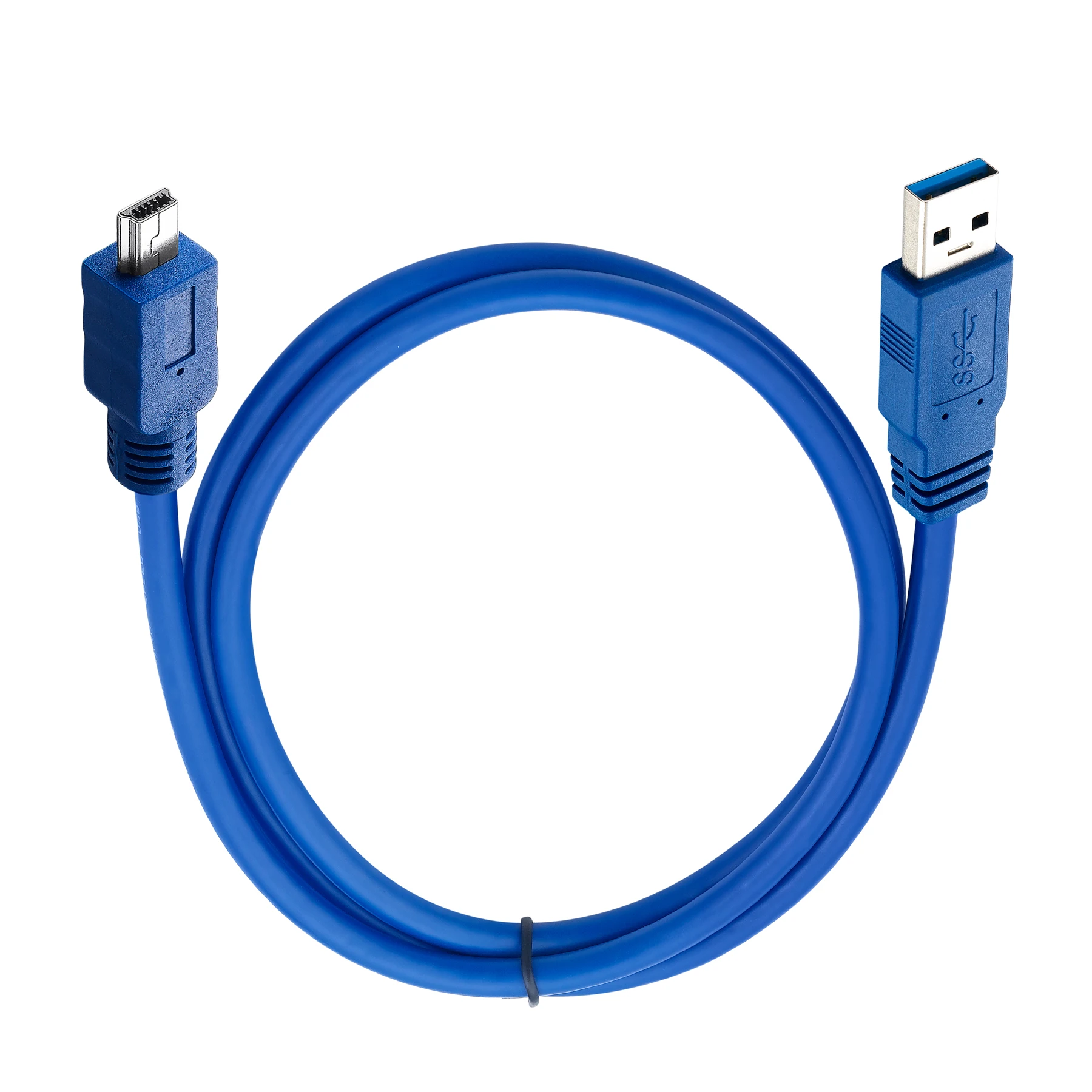 Bochara USB 3.0 typu męski do Mini 10-pinowy kabel danych podwójne ekranowanie (folia + pleciony) 30cm 60cm 1m 1.5m 1.8m 3m 5m