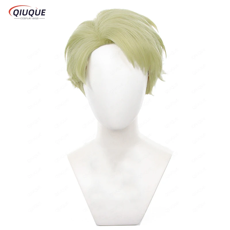 Anime Nanami Kento Cosplay Wig Short Yellow Green Necktie Accessoies Heat Resistant Synthetic Hair Wigs + Wig Cap