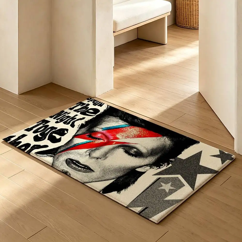 cool D-DavidS B-BowieS  Soft Absorbent Decorative Floor Mat for Bathroom Entryway Living Room